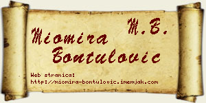 Miomira Bontulović vizit kartica
